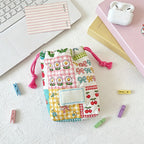CouldNook Pink Floral Bunny Storage Bag- Everyday Organizer Pouch