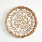 CouldNook Jute Tassel Woven Placemat - Aesthetic Rustic Table Mat