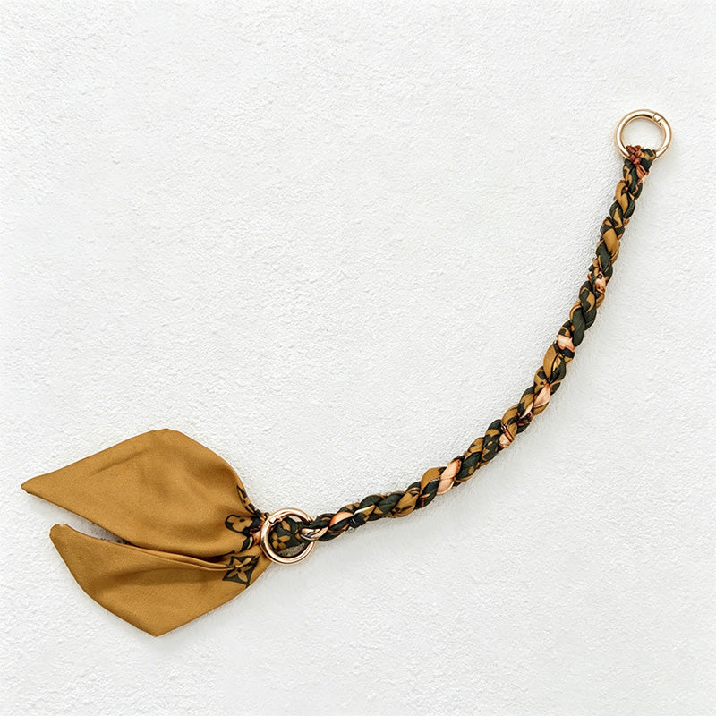 CouldNook 10.24'' Khaki Series Short Leaf Ribbon Bag Strap - Mini Accent