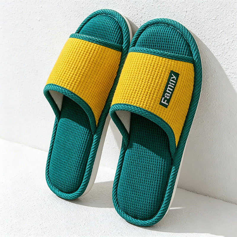 CouldNook Bunny Pattern Open Toe Slippers - Playful Kitchen Accent