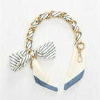 CouldNook 16.54'' Blue Series Pattern Bow Chain Bag Strap - Everyday Accent