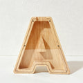 CouldNook 26-letter Wooden Money Box - Desktop Savings Ornament