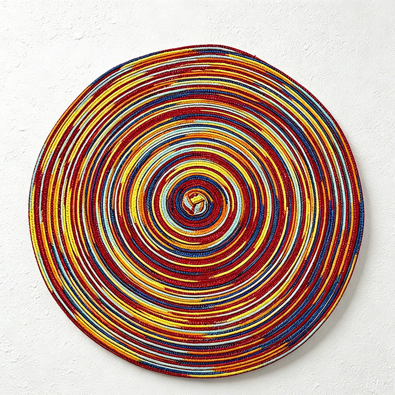 CouldNook Nordic Round Woven Placemat - Aesthetic Cotton Yarn Mat