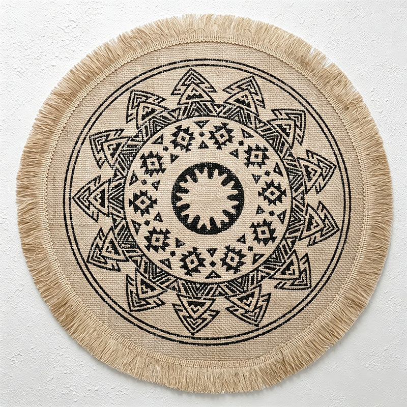 CouldNook Jute Tassel Woven Placemat - Aesthetic Rustic Table Mat