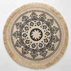 CouldNook Jute Tassel Woven Placemat - Aesthetic Rustic Table Mat