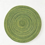 CouldNook Nordic Round Woven Placemat - Aesthetic Cotton Yarn Mat