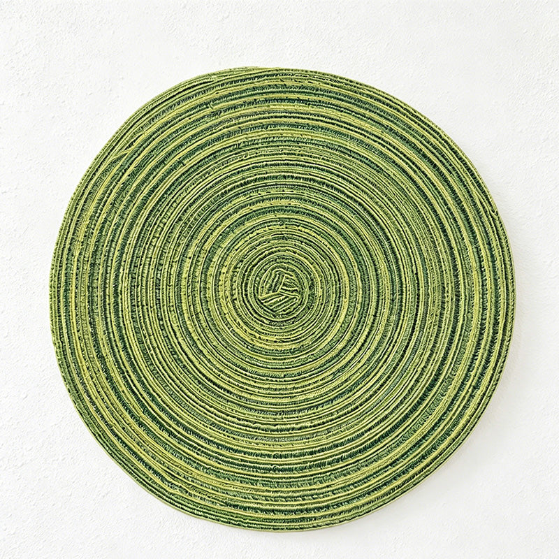 CouldNook Nordic Round Woven Placemat - Aesthetic Cotton Yarn Mat