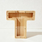 CouldNook 26-letter Wooden Money Box - Desktop Savings Ornament
