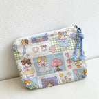 CouldNook Canvas Cosmetic Pouch Mini Zipper Makeup Coin Storage Bag - Small Storage Accent