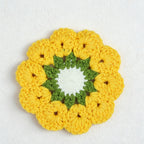 CouldNook Hand Crochet Bellflower Coaster - Floral Heat Resistant Table Decor