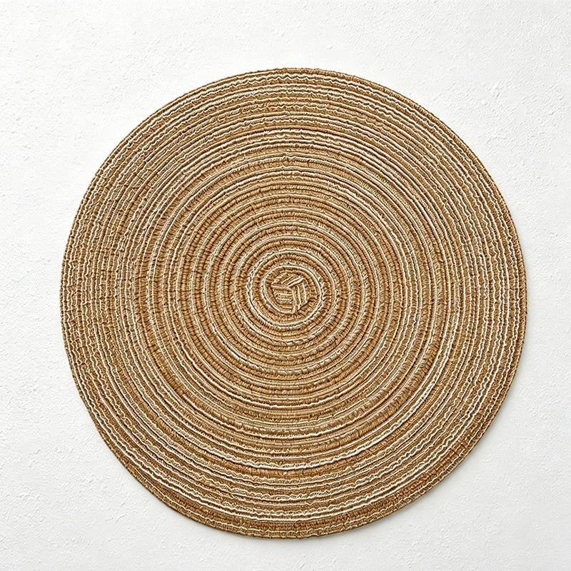 CouldNook Nordic Round Woven Placemat - Aesthetic Cotton Yarn Mat