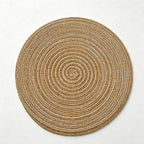 CouldNook Nordic Round Woven Placemat - Aesthetic Cotton Yarn Mat