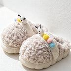 CouldNook Carrot Colorblock Open Toe House Slippers - Playful Display Accent