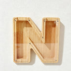 CouldNook 26-letter Wooden Money Box - Desktop Savings Ornament