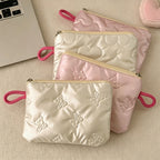 CouldNook Bow Embossed Mini Storage Pouch - Portable Makeup & Sanitary Bag