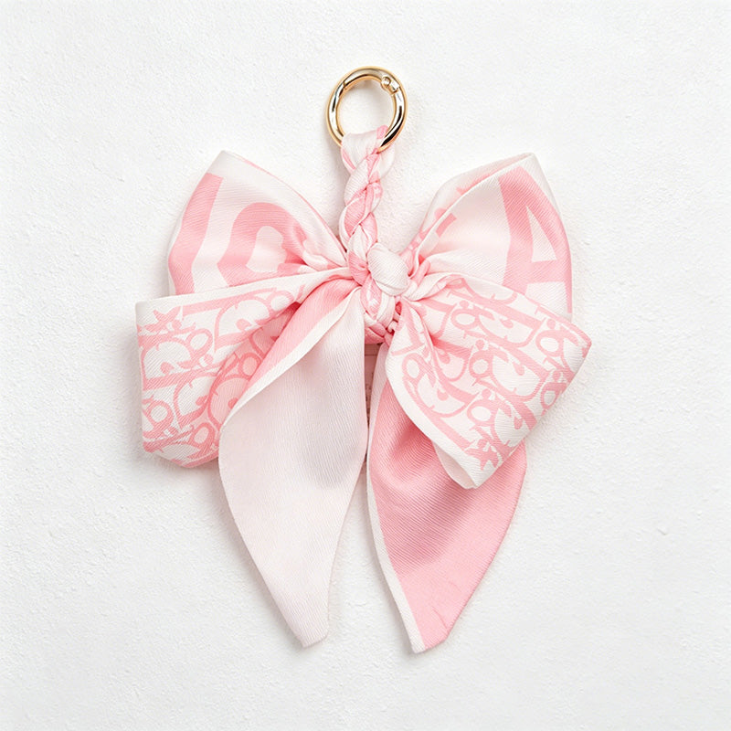 CouldNook 5.51''  Red Series Pattern Bow Bag Charm - Handle Accent