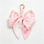 CouldNook 5.51''  Red Series Pattern Bow Bag Charm - Handle Accent