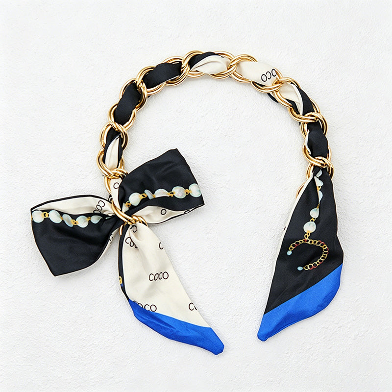 CouldNook 16.54’’ Printed Bow Chain Bag Strap - Soft Accent
