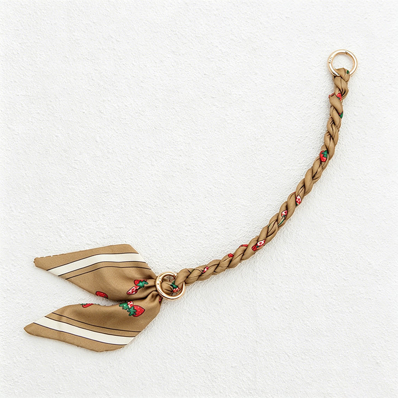 CouldNook 10.24'' Khaki Series Short Leaf Ribbon Bag Strap - Mini Accent