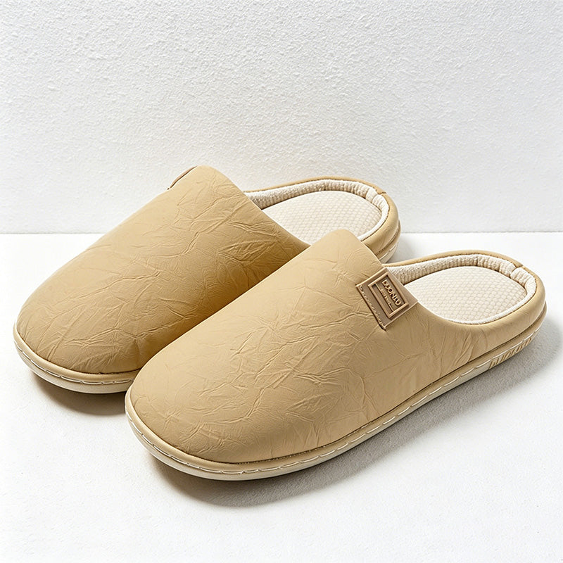 CouldNook Faux Pu House Slippers - Indoor Comfort Slides