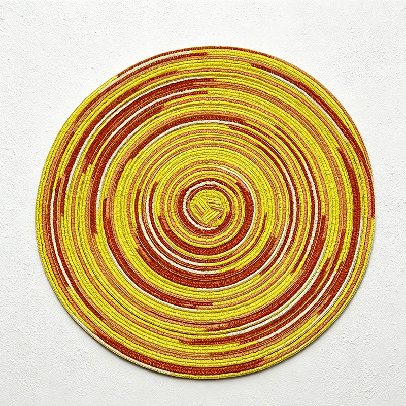 CouldNook Nordic Round Woven Placemat - Aesthetic Cotton Yarn Mat