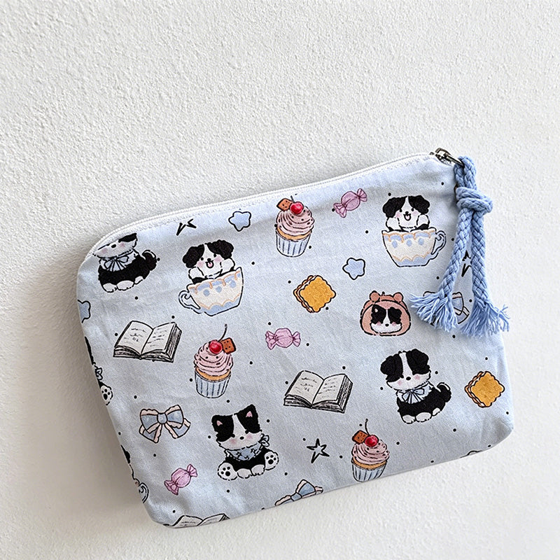 CouldNook Cartoon Animal Print Coin Pouch - Small Storage Accent