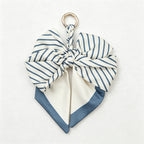 CouldNook 5.51'' Blue Series Pattern Bow Bag Charm - Handle Accent