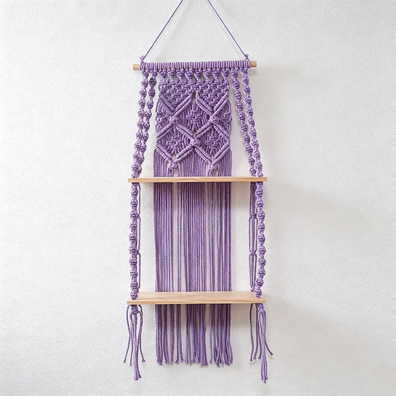 CouldNook Macrame Plant Wooden Stand Collection - Home Display Decor