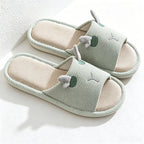 CouldNook Bunny Pattern Open Toe Slippers - Playful Kitchen Accent