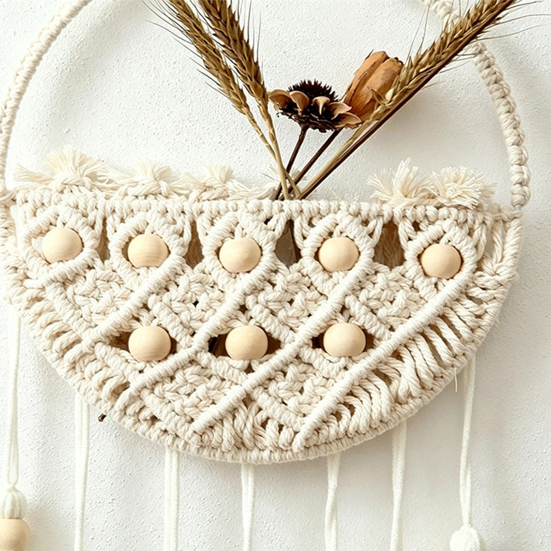 CouldNook Macrame Wall Pocket Basket - Hanging Floral Display