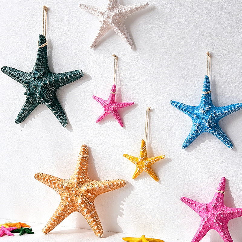 CouldNook Mediterranean Starfish Ornament - Bright Yellow Coastal Decor