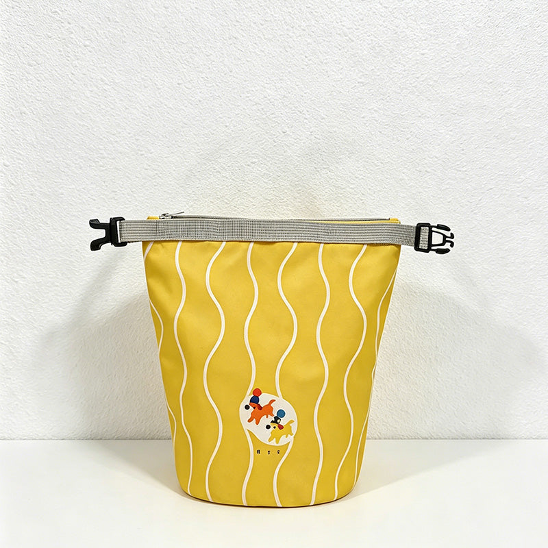 CouldNook Striped Drawstring Lunch Storage Bag - Meal Carry Accent