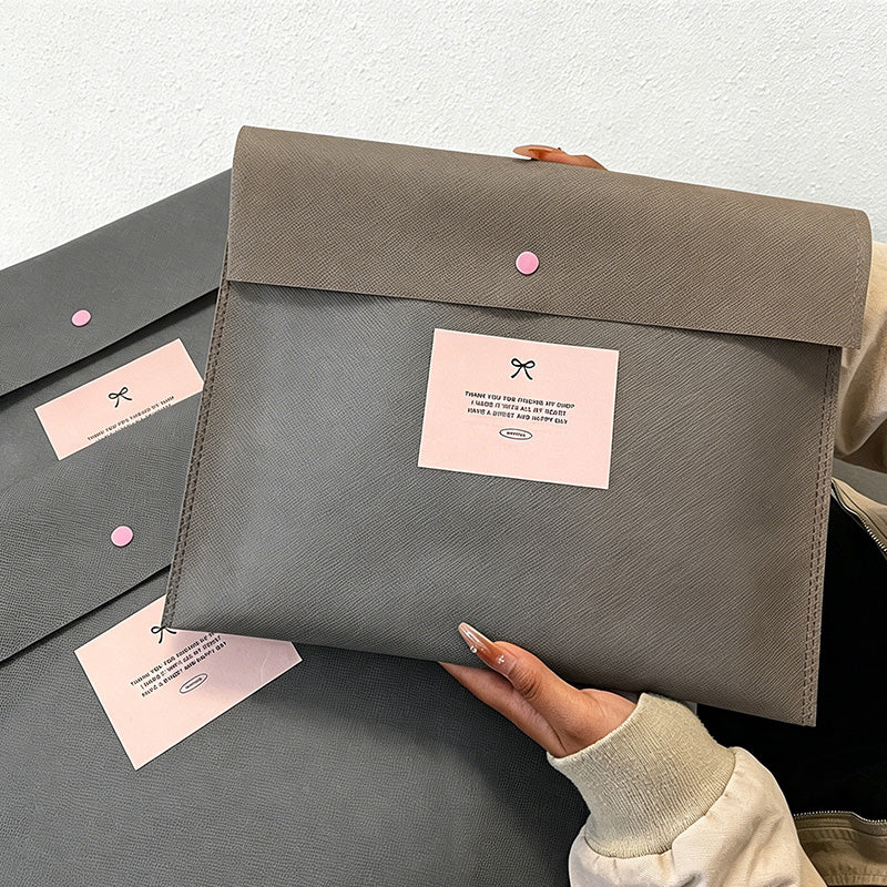 CloudNook Non‑Woven Envelope Pouch‑Snap Button Storage Bag