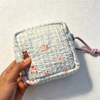 CouldNook Cartoon Print Cotton Mini Storage Pouch - Portable Sanitary & Coin Purse