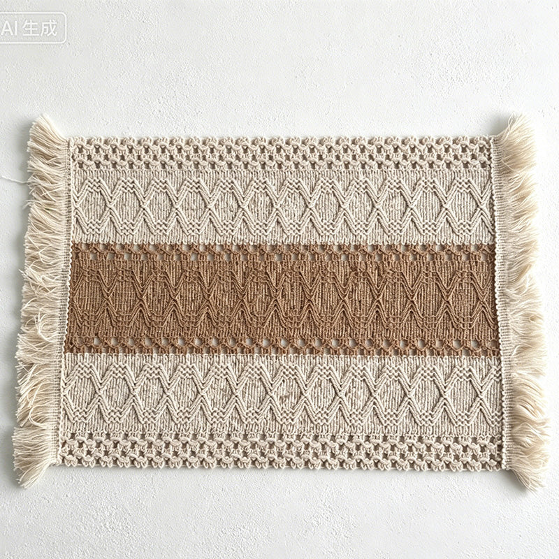 CouldNook Nordic Striped Table Mat - Aesthetic Contrast Color Placemat