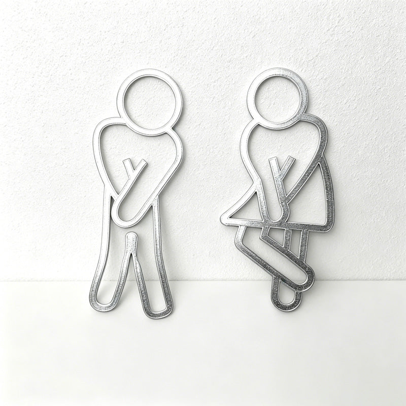 CouldNook 1Pair Of Restroom Figure Wall Sign - Door Marker Decor