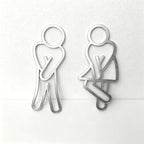 CouldNook 1Pair Of Restroom Figure Wall Sign - Door Marker Decor