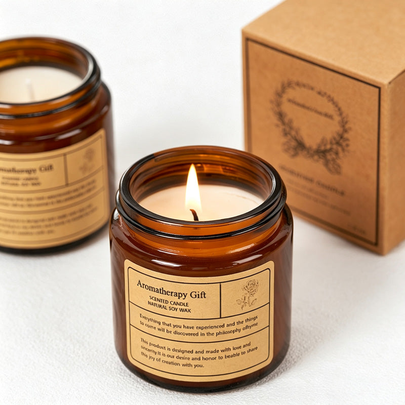CouldNook Juniper lavender Textured Amber Glass Candle - Soft Home Detail