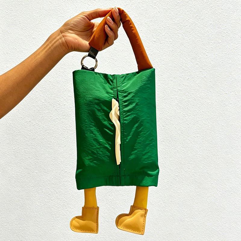 CouldNook Footprint Hanging Tissue Bag - Aesthetic Car Storage Case