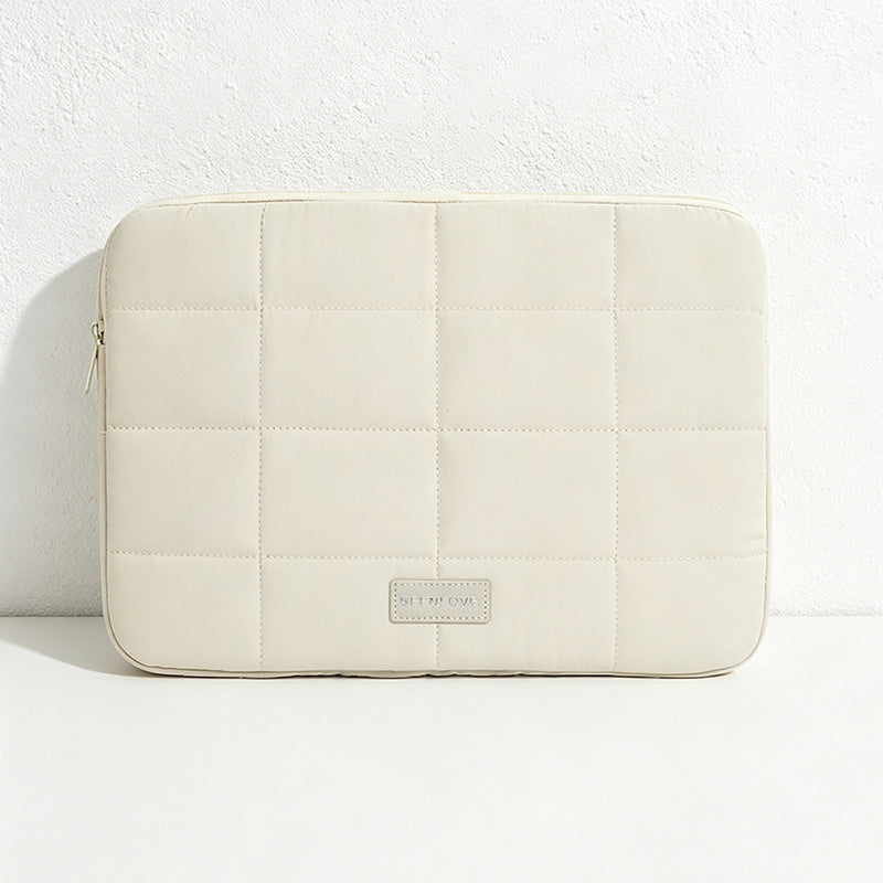 CouldNook Quilted Laptop Sleeve Pouch - Desk Storage Accent