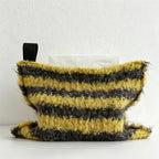 CouldNook Knitted Stripe Tissue Bag - Aesthetic Loop Velvet Case