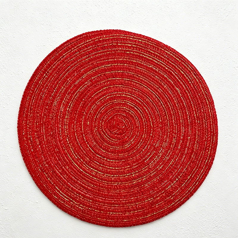 CouldNook Nordic Round Woven Placemat - Aesthetic Cotton Yarn Mat