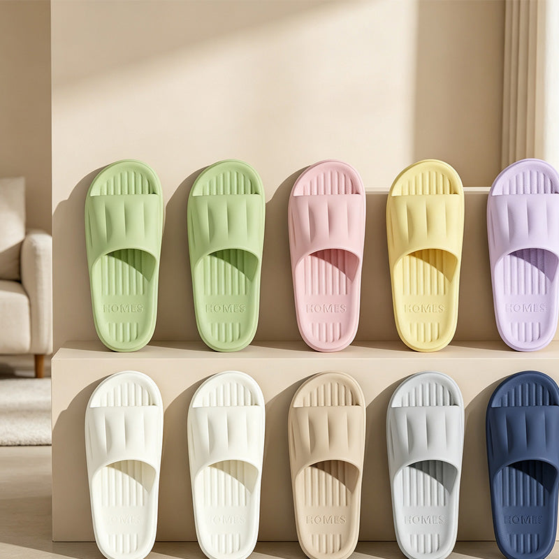 CouldNook Ribbed Sole Home Slippers - Easy Storage Accent