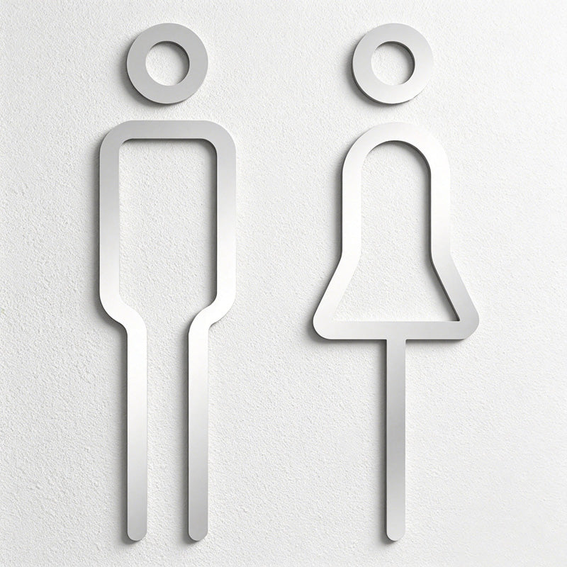 CouldNook 1Pair Of Restroom Figure Door Sign - Room Marker Decor