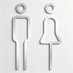 CouldNook 1Pair Of Restroom Figure Door Sign - Room Marker Decor