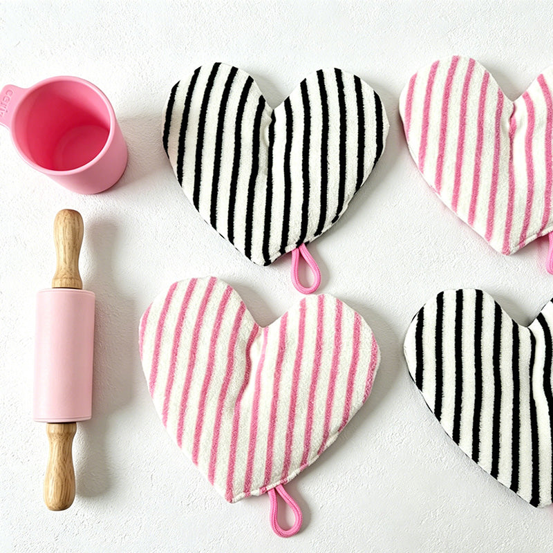 CouldNook Heart Quilted Pot Holder - Aesthetic Towel Fabric Mat