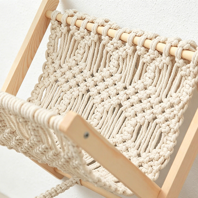CouldNook Macrame Wood Storage Rack - Home Organizer Decor