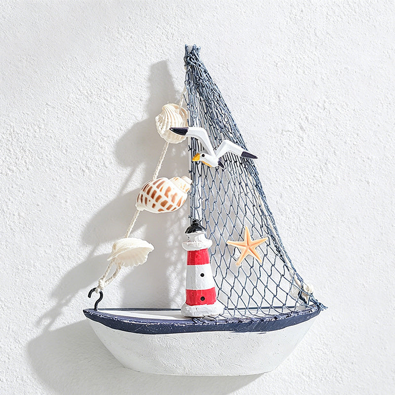 CouldNook Mediterranean Shell Bird Hanging - Coastal Nautical Ornament