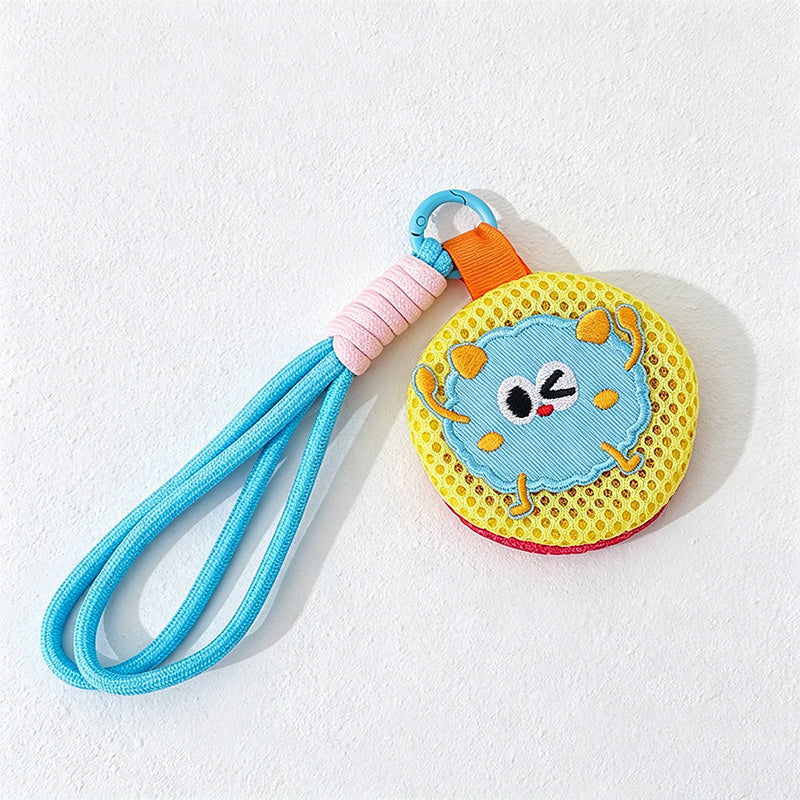 CouldNook Cartoon Face Hanging Mesh Pouch - Small Accessory Case