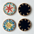 CouldNook Rattan Shell Inlaid Coaster - Aesthetic Handcrafted Mat